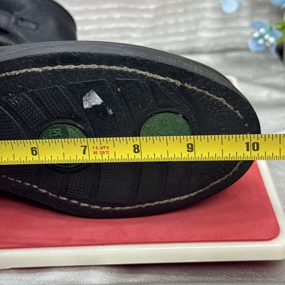 (M5) NANA Vintage BLACK ENGINEER BOOTS Goodyear Welted- Sz 6,E Made in USA - Picture 5 of 16